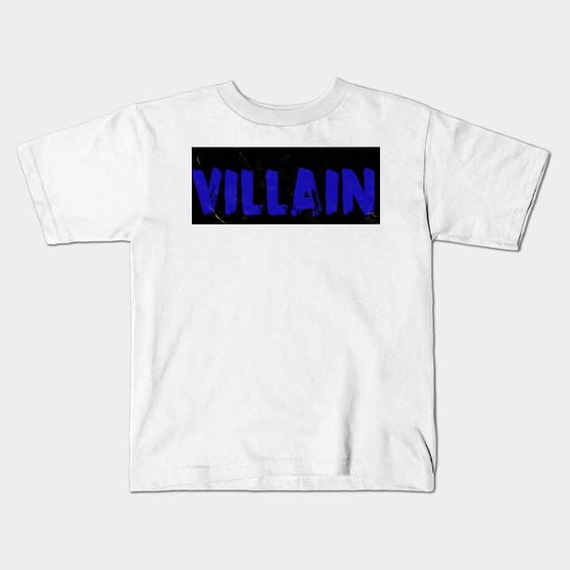 Vilain Blue Kids T-Shirt by VilyArt